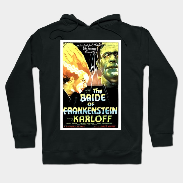 The Bride Of The Frankenstein Hollywood Horror B Movie Vintage Hoodie by vintageposters